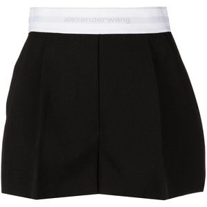 Alexander Wang logo-waist tailored shorts